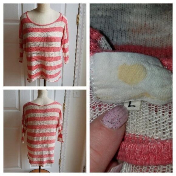 5 Sweater Shirt Top Blouse Orange Tan Yellow Women's WOMAN'S Size Large - Picture 7 of 8